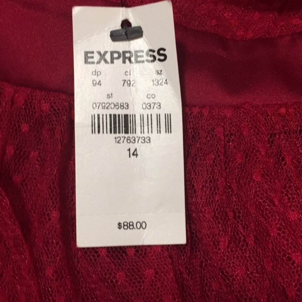 Red Dress Sz 14 - Picture 6 of 6